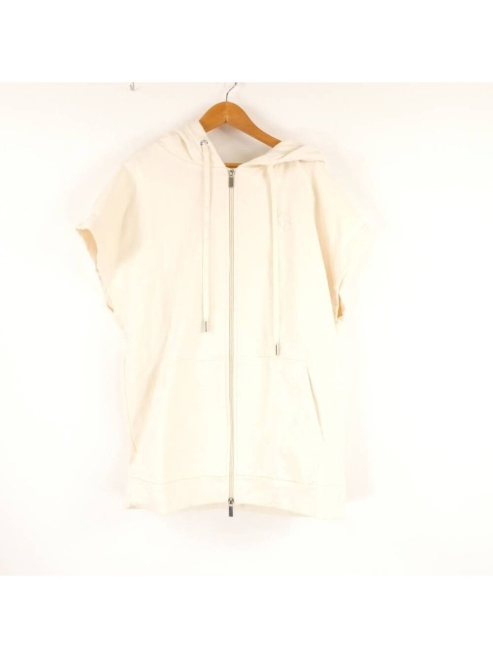 Max Mara Maxmaraweekend Pincio Hoodie S Cotton Sweatshirt Short Sleeve Zip